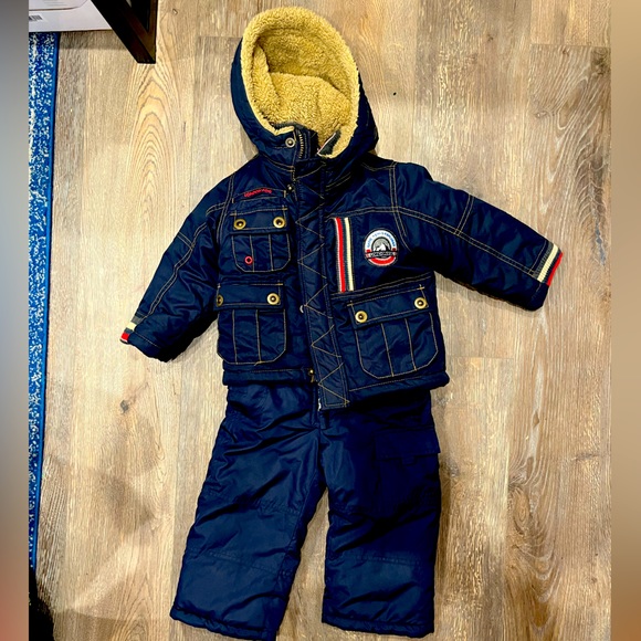 Jackets & Coats Navy Blue Snow Pants And Jacket 2t Osh Kosh Bib And